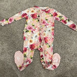 Posh Peanut Marlene Ruffled Footies Pajamas